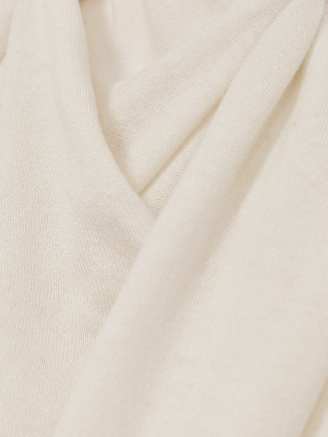 Reiss Wool Scarf-Tie Draped Jumper in Cream