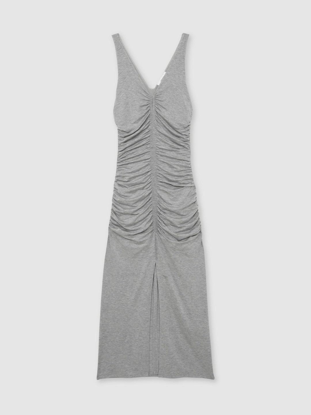 Reiss Stretch-Modal Ruched Jersey Dress in Grey