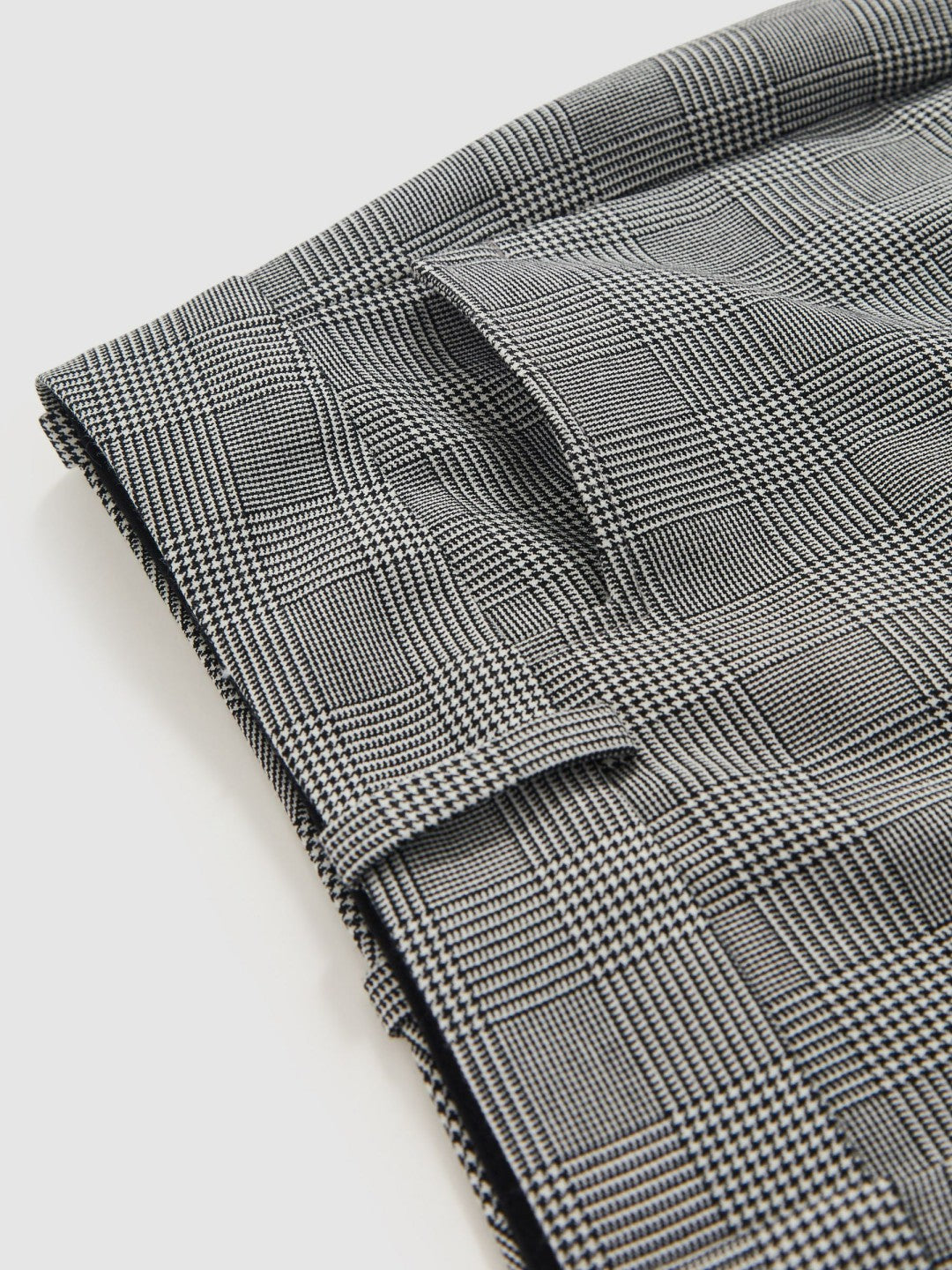 Reiss Petite Check Flared Suit Trousers in Grey