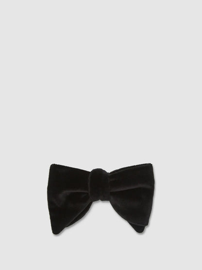 Reiss Velvet Bow Tie in Black