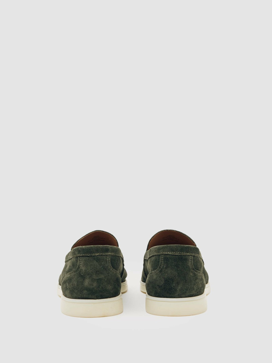 Reiss Suede Slip-On Loafers in Forest Green
