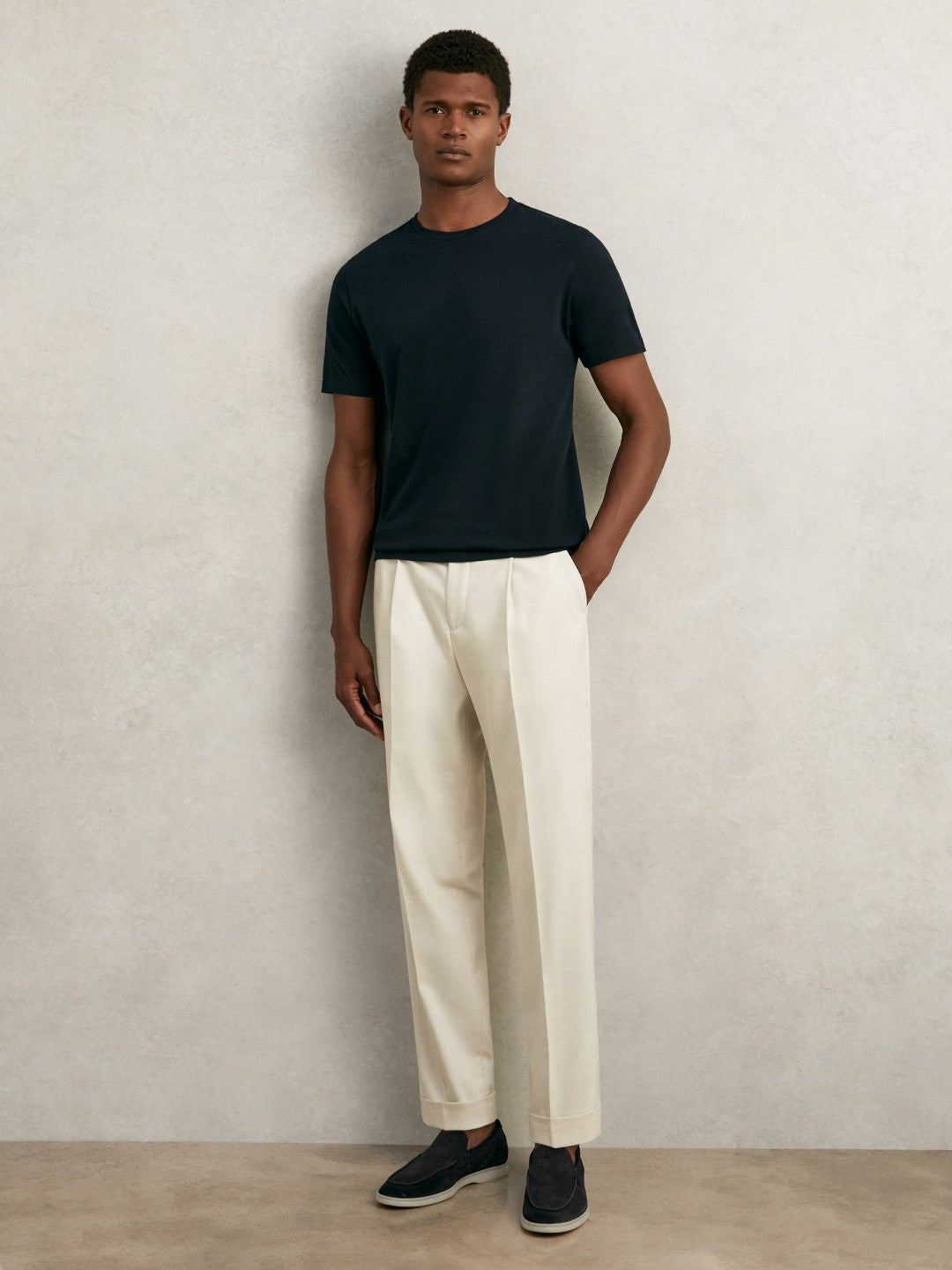 Reiss T-Shirts 3 Pack in White/Navy/Dark Sage Green