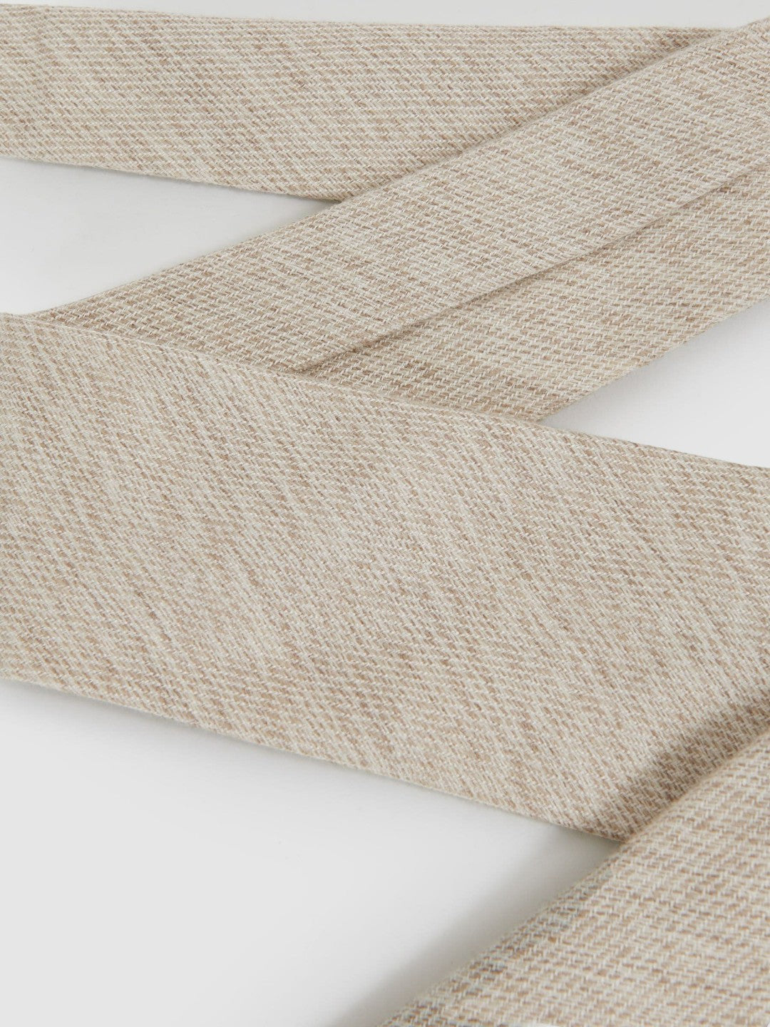 Reiss Wool-Silk Textured Tie in Oatmeal