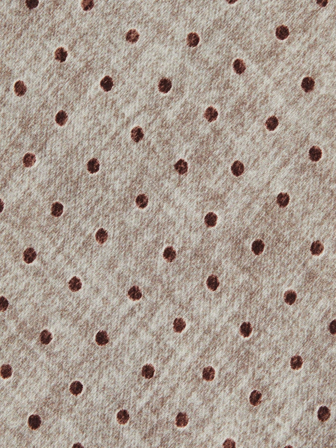 Reiss Wool-Cotton Polka-Dot Tie in Grey Melange