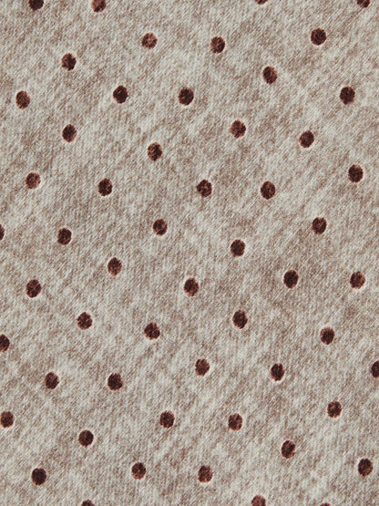 Reiss Wool-Cotton Polka-Dot Tie in Grey Melange
