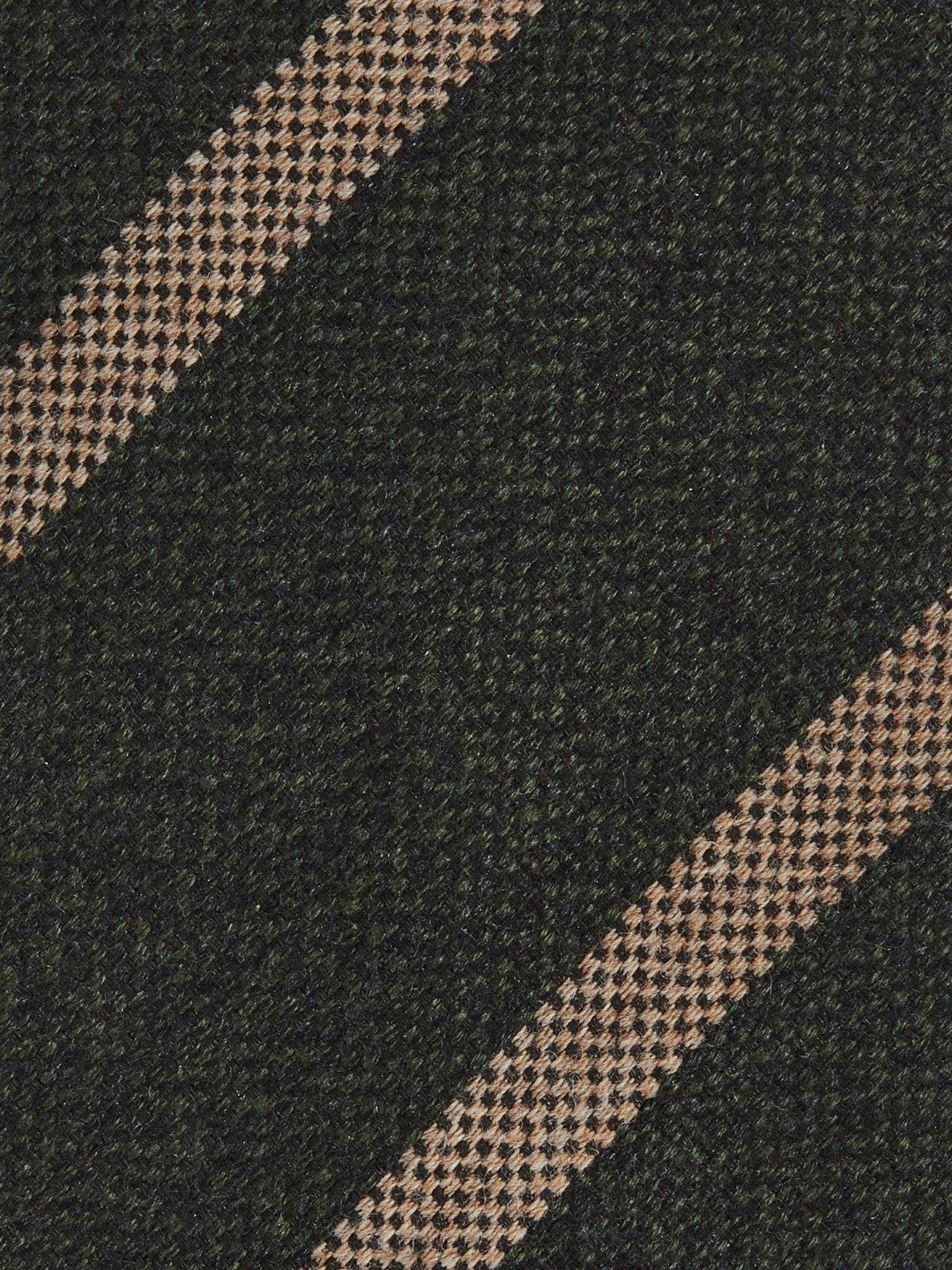 Reiss Wool-Silk Striped Tie in Forest Green