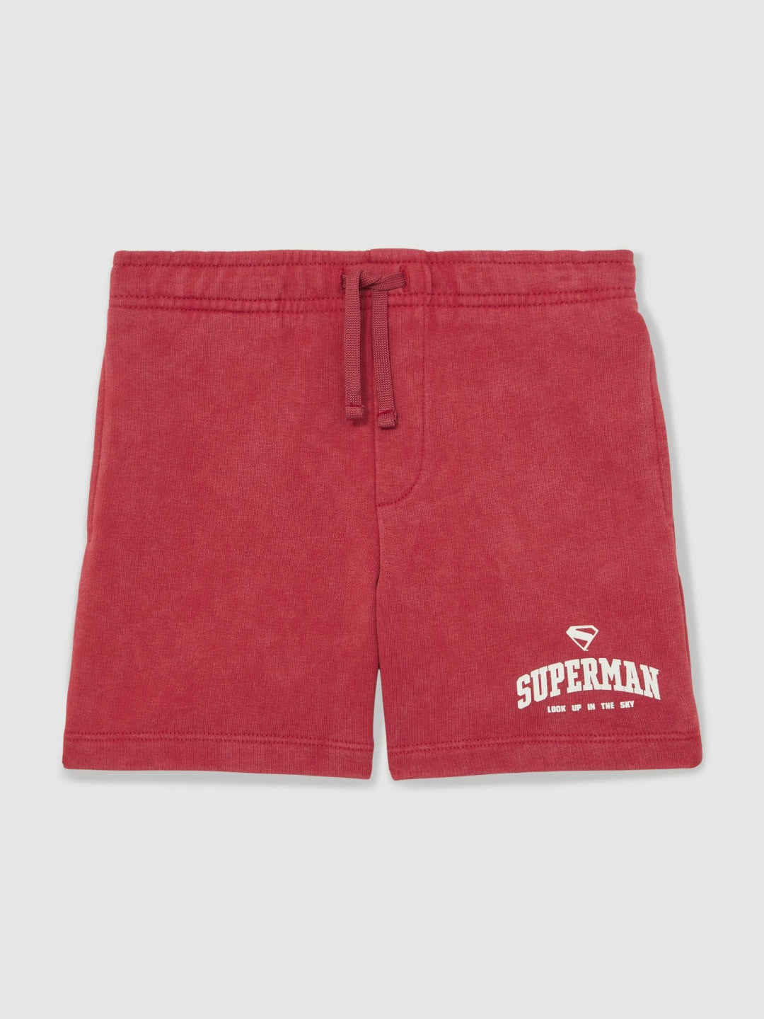 Reiss 9-13 yrs Superman Cotton Logo Shorts in Red