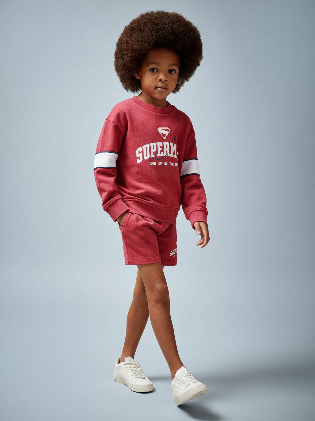 Reiss 9-13 yrs Superman Cotton Logo Shorts in Red
