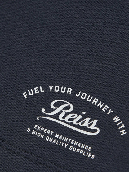 Reiss 3-9 yrs Cotton Blend Motor Cars Sweat Shorts in Washed Blue