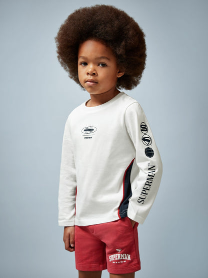 Reiss 3-9 yrs Superman Cotton Logo T-Shirt in White