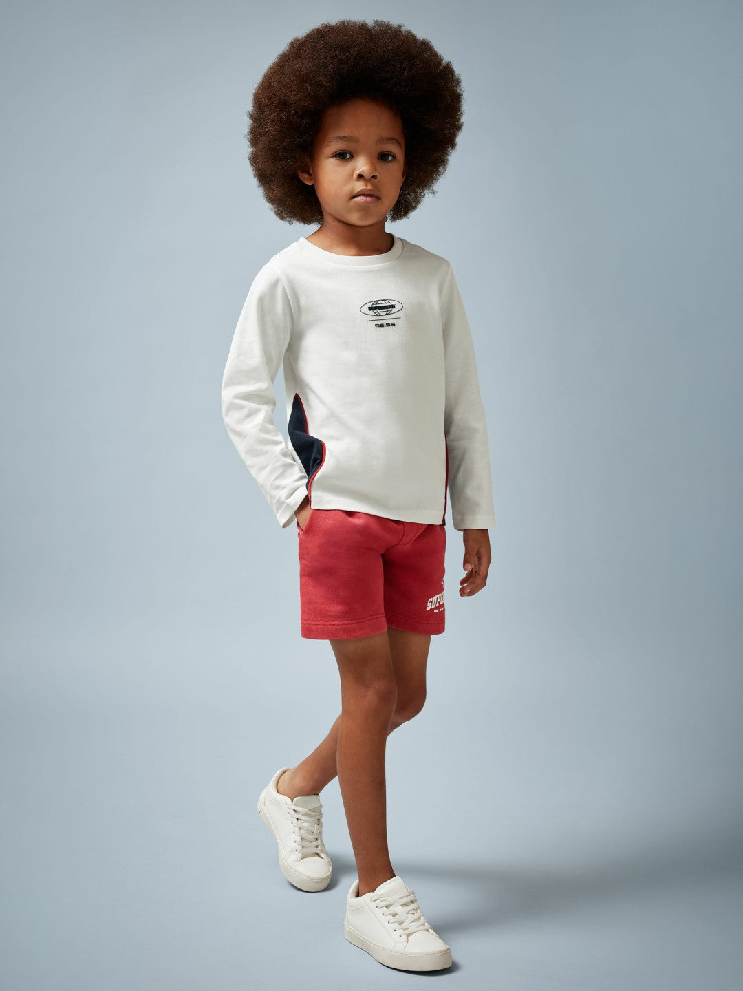 Reiss 3-9 yrs Superman Cotton Logo T-Shirt in White