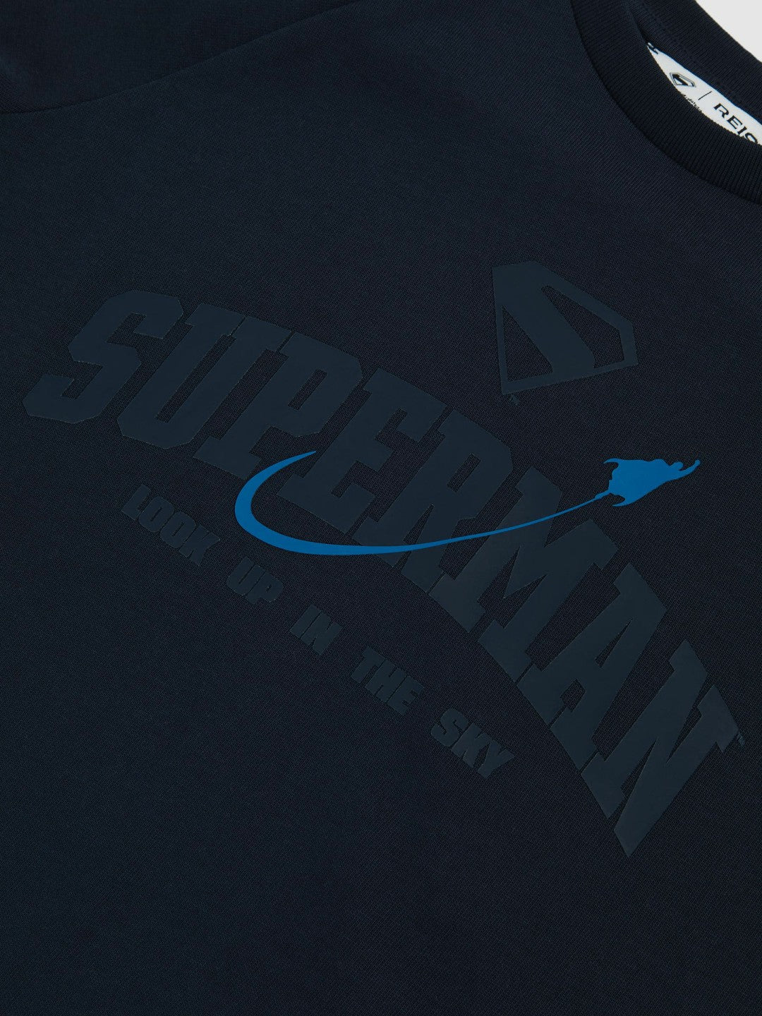 Reiss 13-14 yrs Superman Raglan Logo T-Shirt in Navy Blue