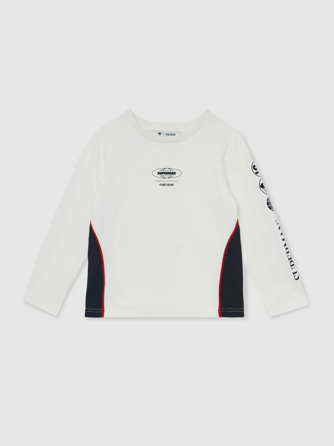 Reiss 13-14 yrs Superman Cotton Logo T-Shirt in White