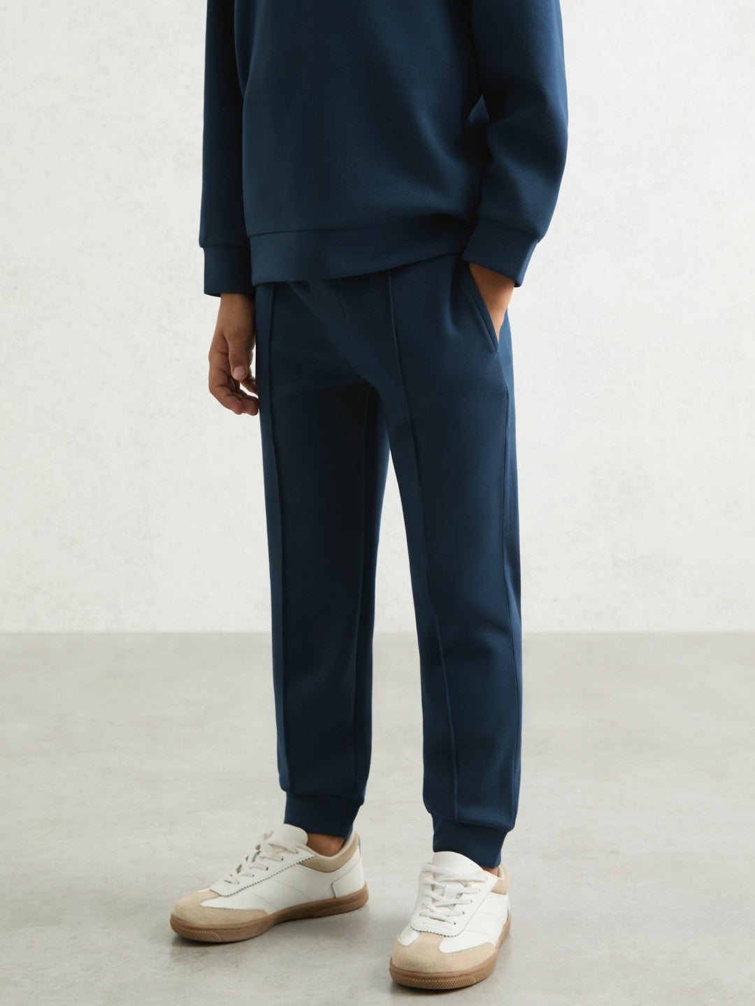 Reiss 13-14 yrs Interlock Drawstring Joggers in Ocean Blue