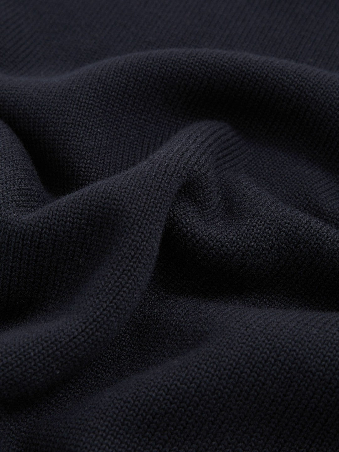 Reiss Cotton And Wool Crew-Neck Top in Navy