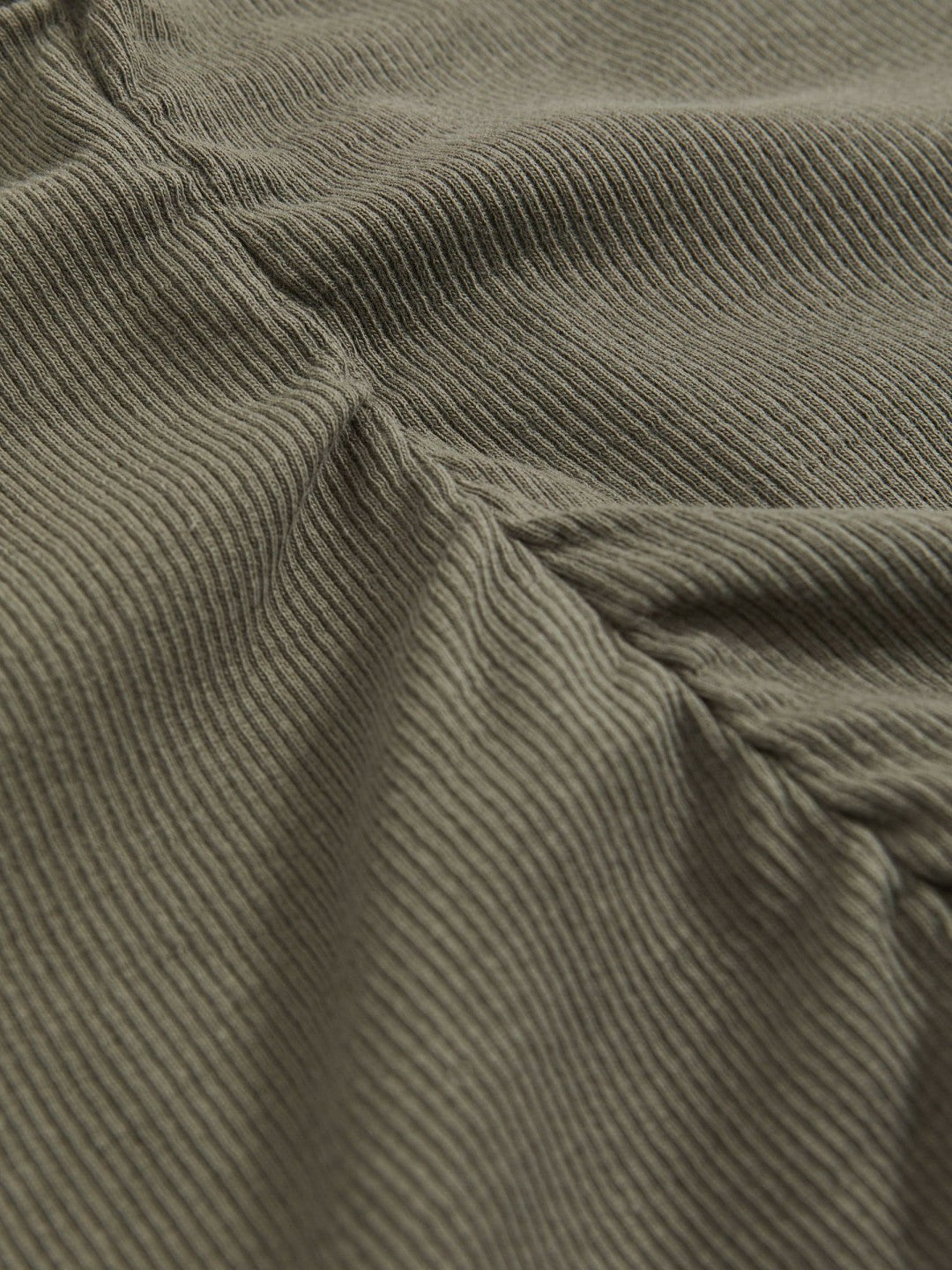Reiss Ribbed Ruched Waist Vest in Khaki Green