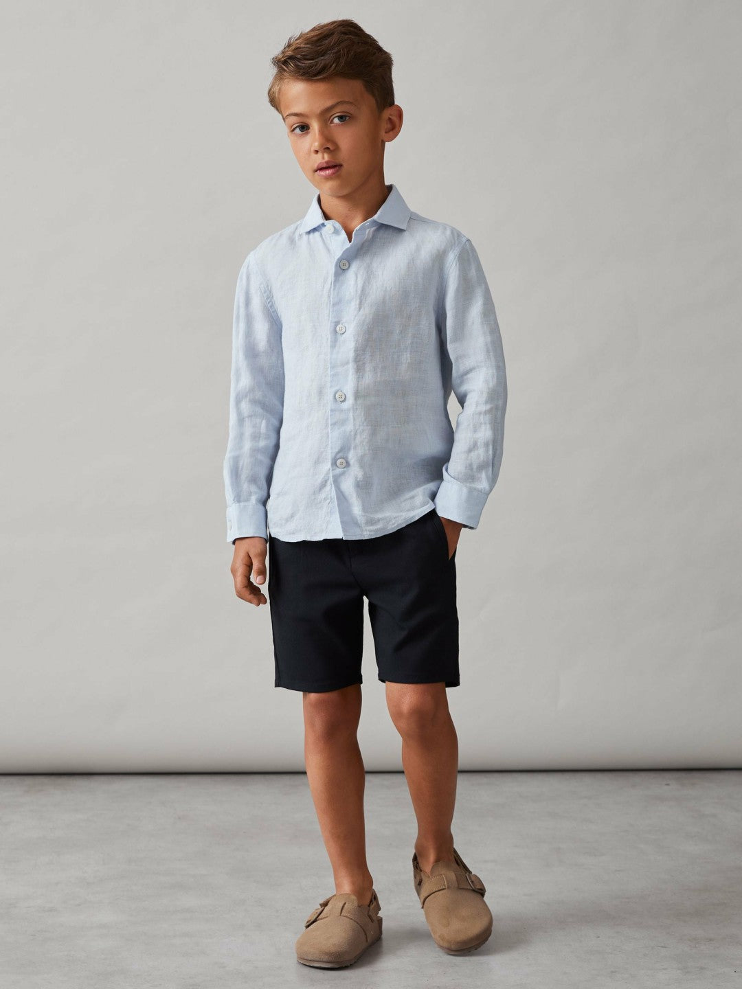 Reiss 3-9 yrs Relaxed Drawstring Shorts in Navy