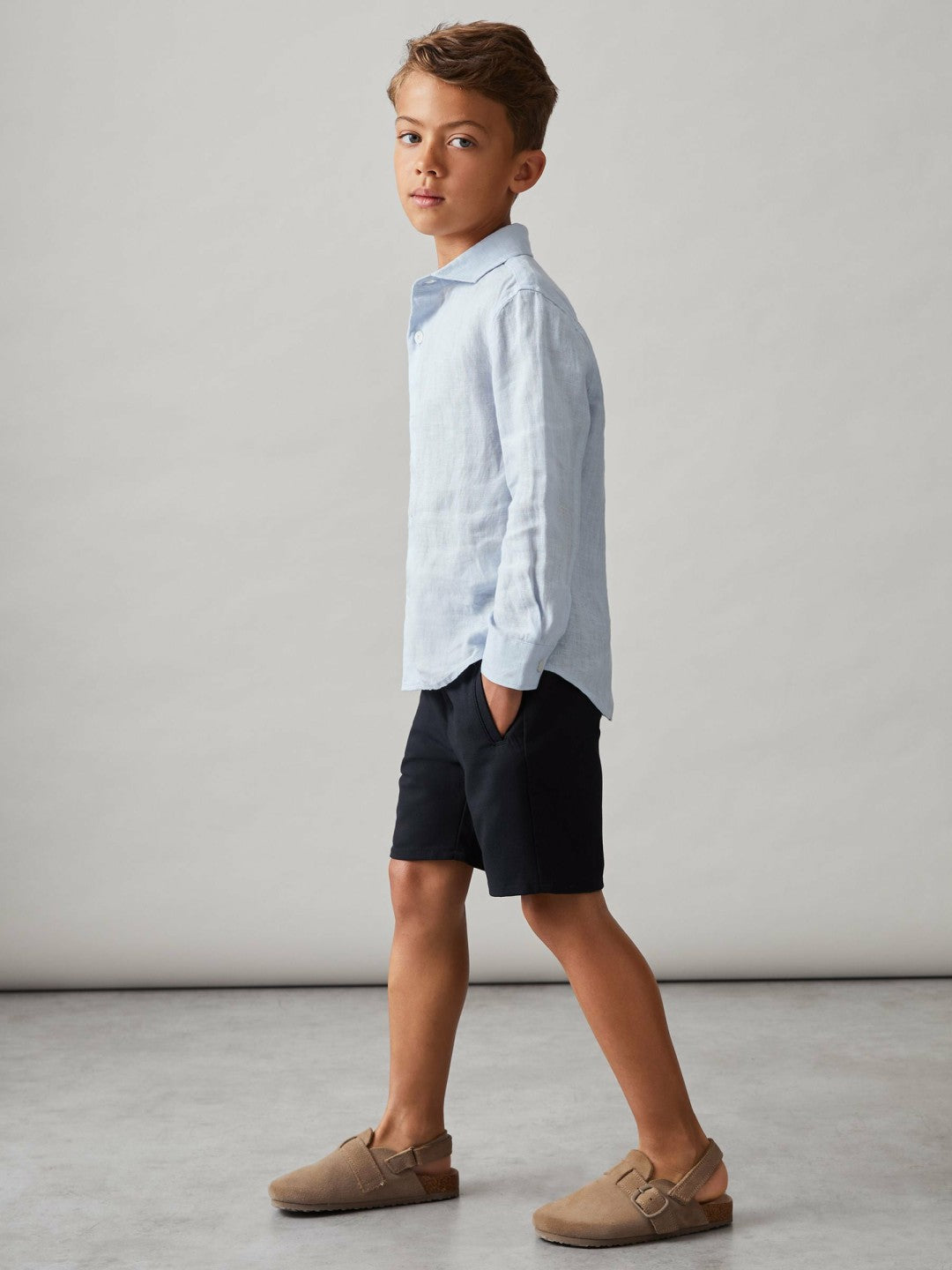 Reiss 3-9 yrs Relaxed Drawstring Shorts in Navy
