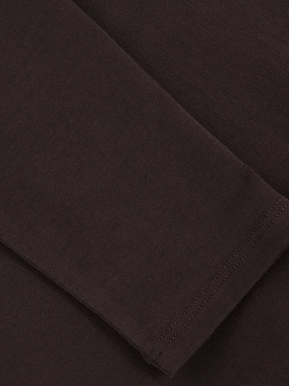 Reiss Cotton Crew-Neck Long-Sleeve T-Shirt With Stretch in Plum Purple