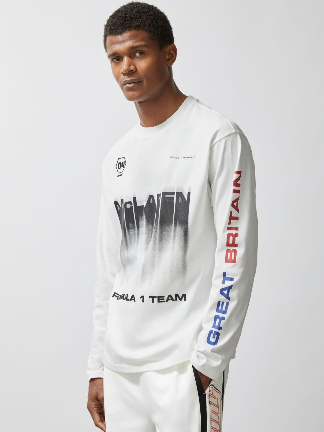 Reiss McLaren F1 Team British GP T-Shirt Unisex Fit in White