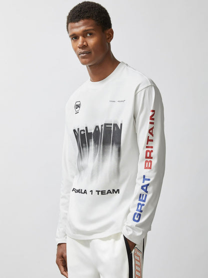 Reiss McLaren F1 Team British GP T-Shirt Unisex Fit in White