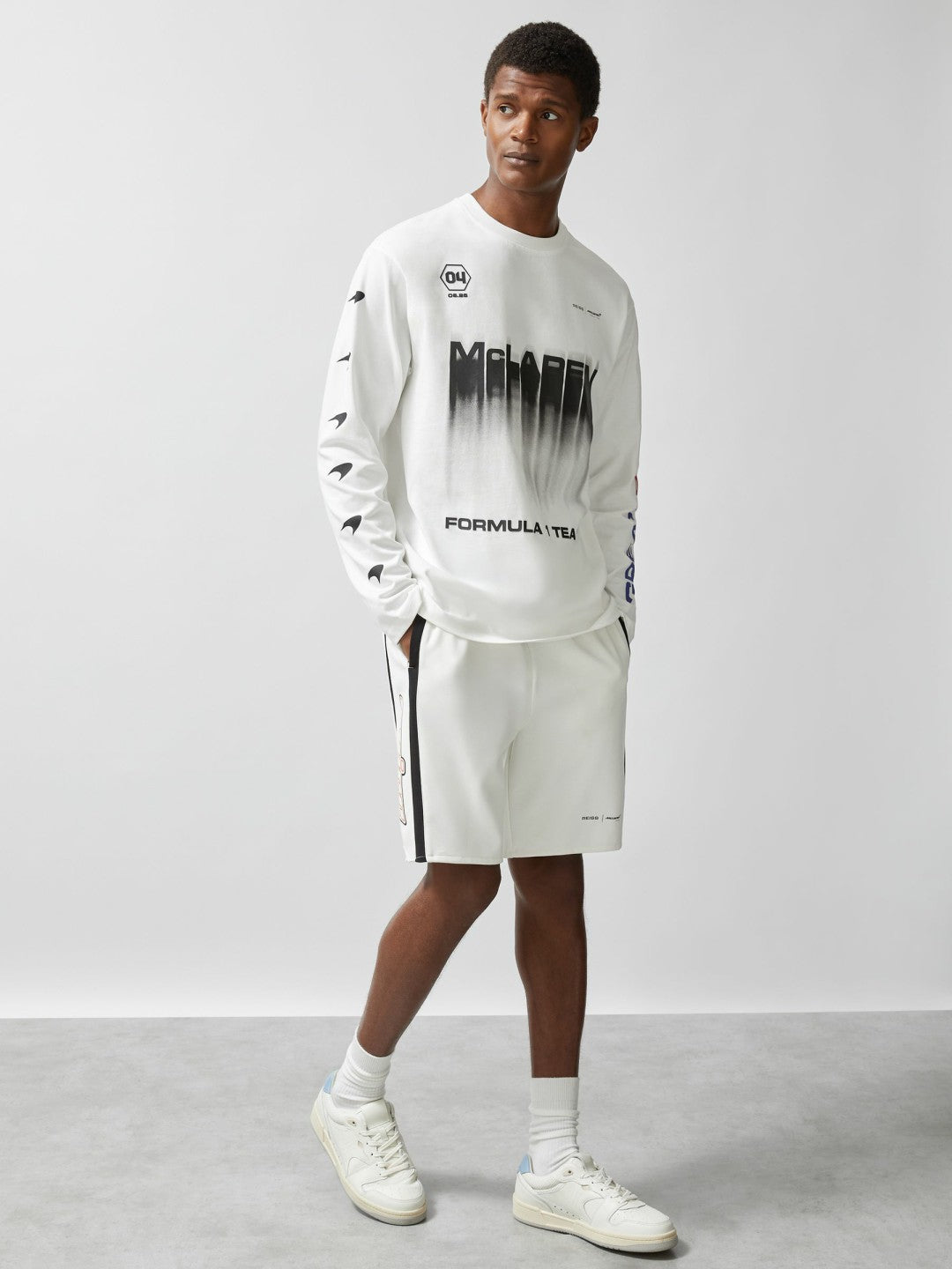 Reiss McLaren F1 Team British GP T-Shirt Unisex Fit in White