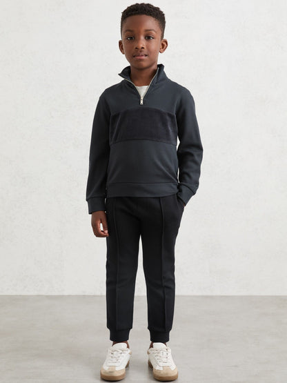 Reiss 3-9 yrs Interlock Drawstring Joggers in Navy Blue