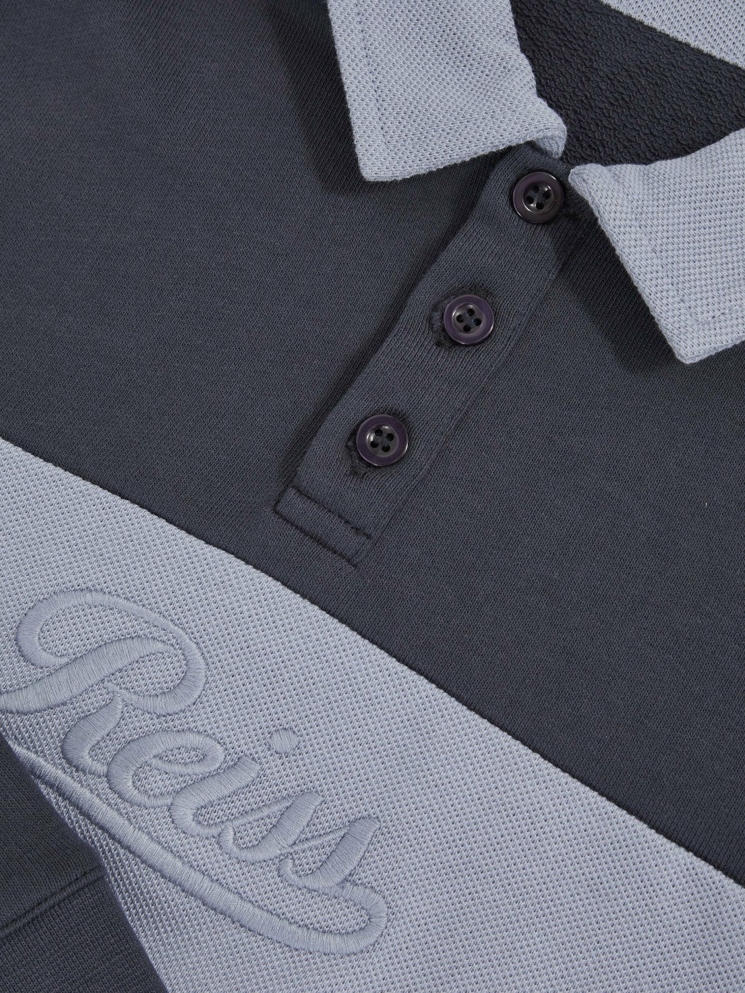 Reiss 13-14 yrs Cotton Logo-Embroidery Rugby Polo Shirt in Airforce Blue/Navy Blue