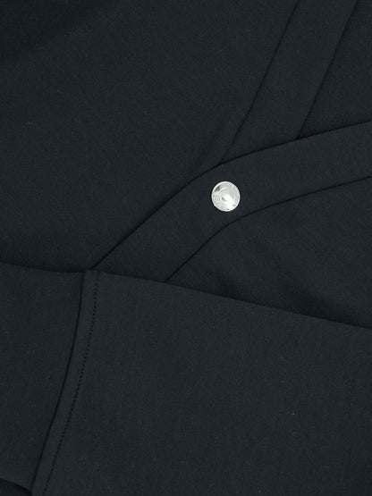 Reiss V-Neck Interlock Jersey Cardigan in Navy