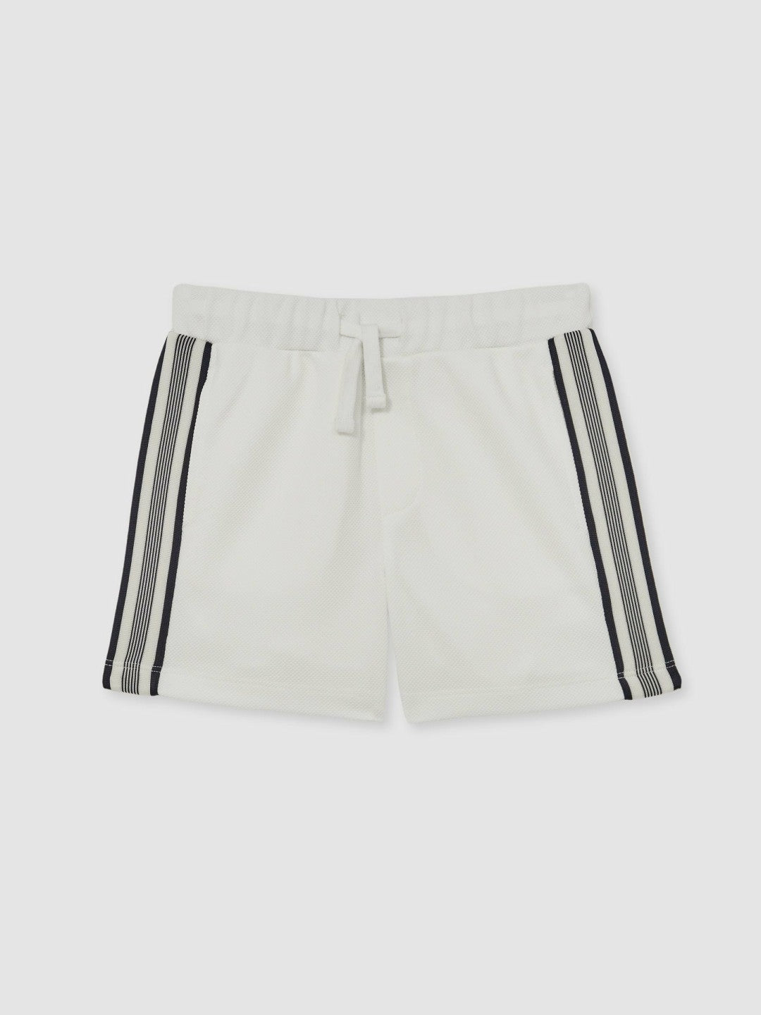 Reiss 13-14 yrs Side Stripe Textured Shorts in White
