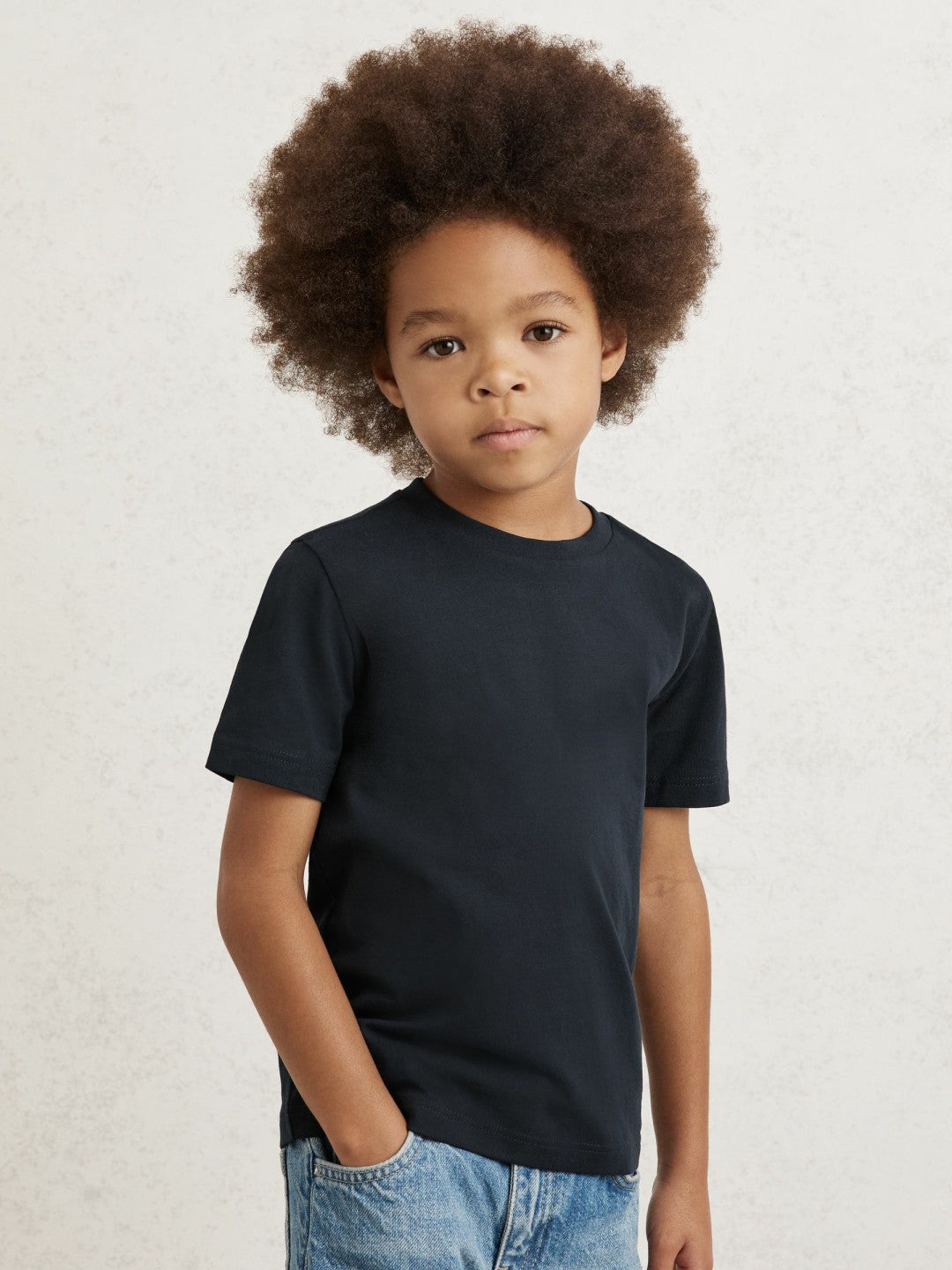 Reiss 9-13 yrs Crew Neck T-Shirt in Navy