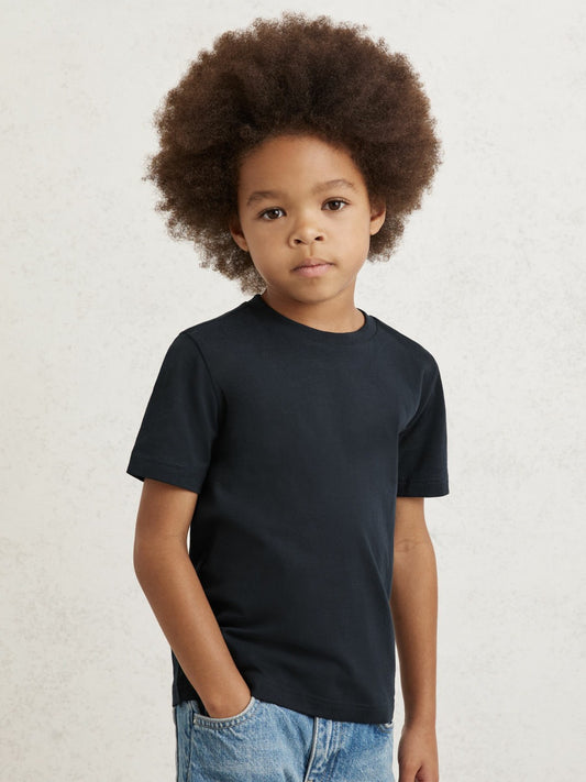 Reiss 9-13 yrs Crew Neck T-Shirt in Navy