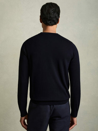 Reiss Pack of Two Merino Wool Jumpers in Navy
