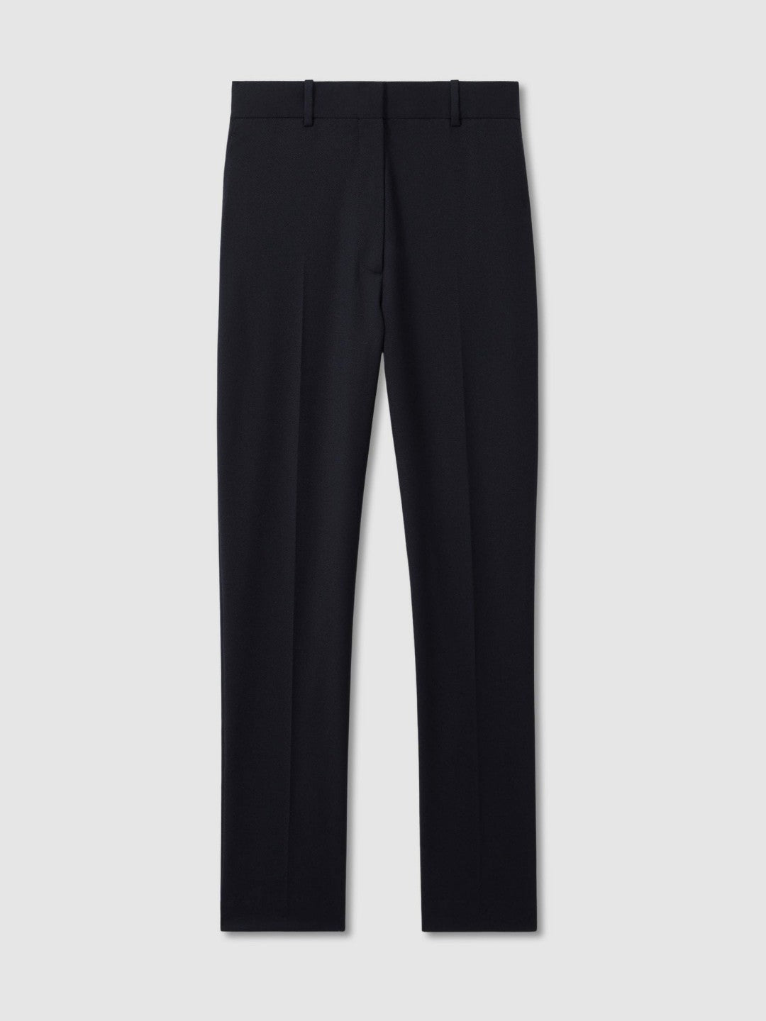 Reiss Petite Wool-Blend Tailored Flared Suit Trousers in Navy