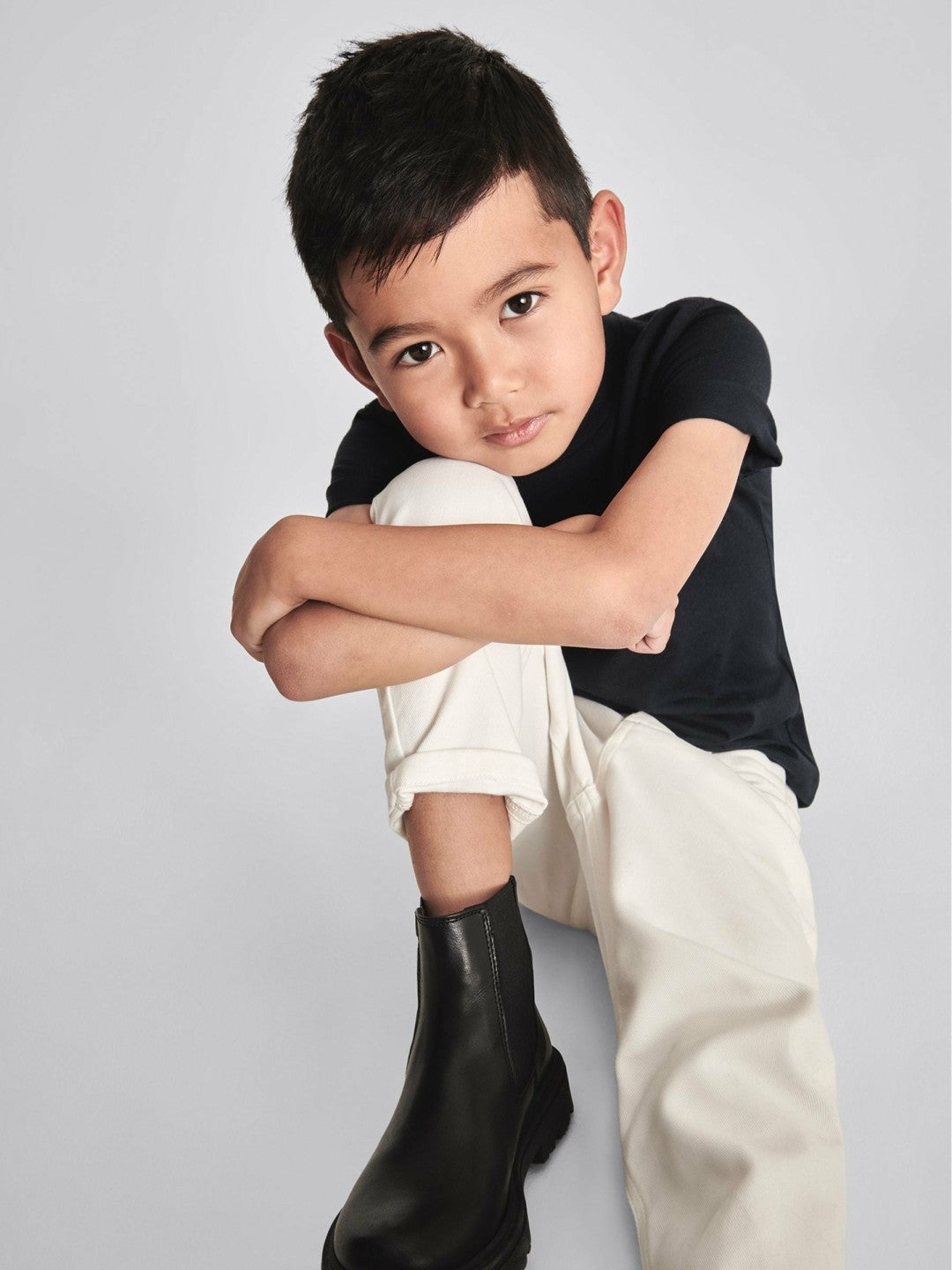 Reiss 4-9 yrs Crew Neck T-Shirt in Navy