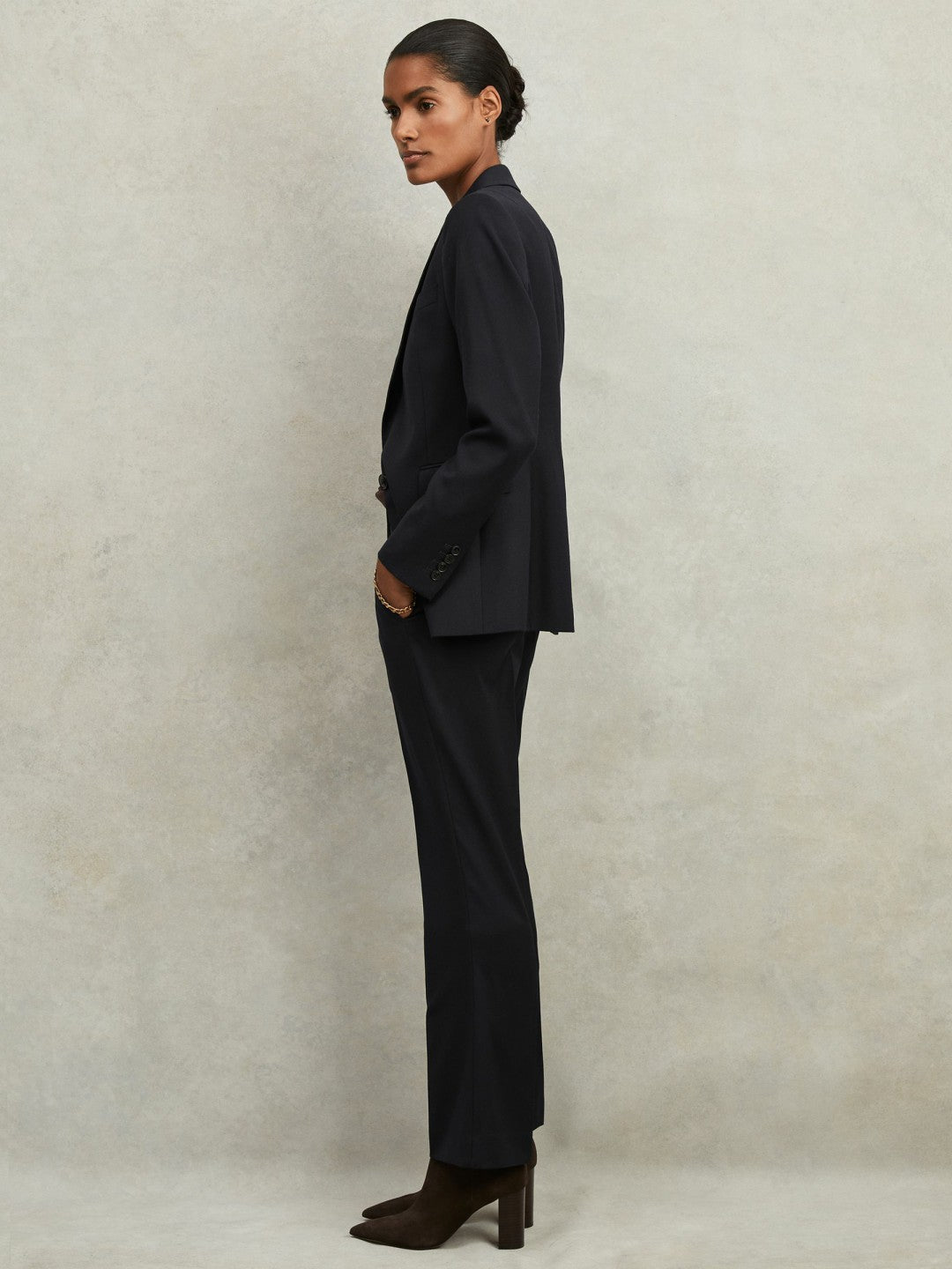 Reiss Petite Single Breasted Suit Blazer in Navy