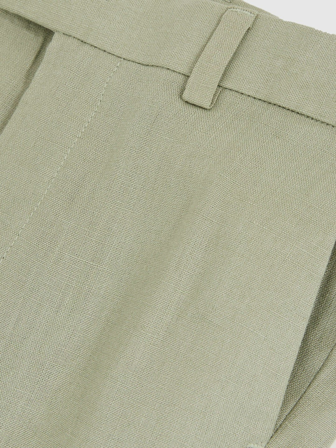 Reiss 9-13 yrs Slim Fit Linen Adjustable Trousers in Apple