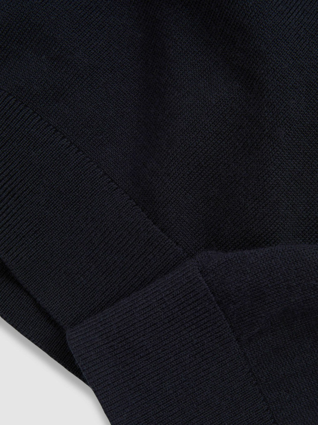 Reiss 9-13 yrs Merino Wool Half-Zip Funnel Neck Jumper in Navy