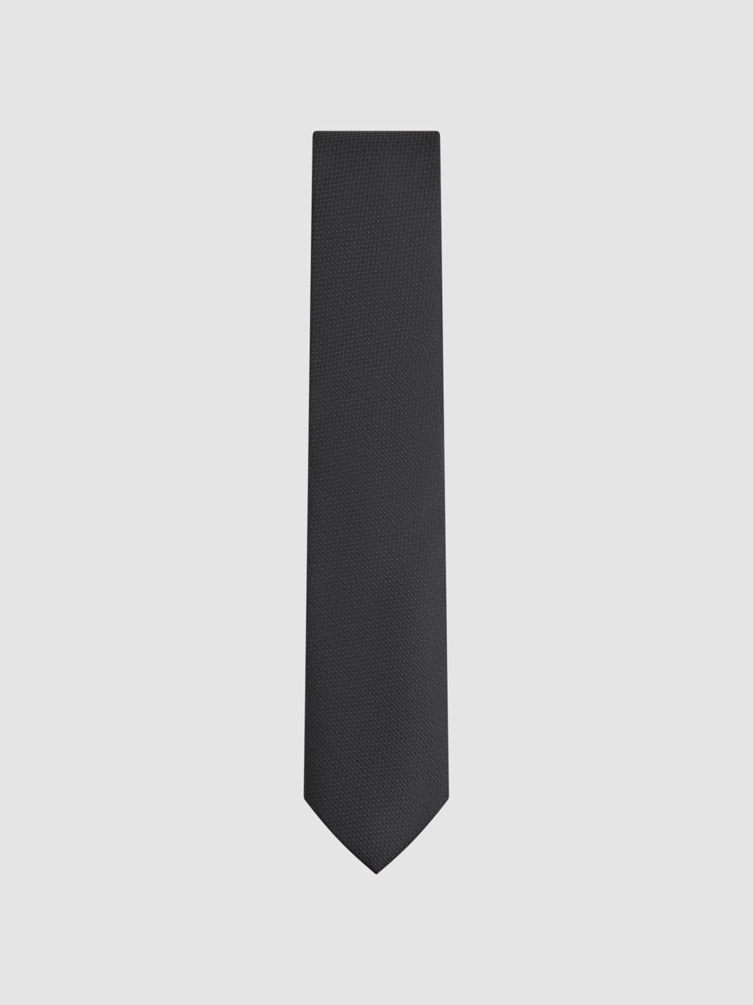 Reiss Textured Silk Blend Tie in Black