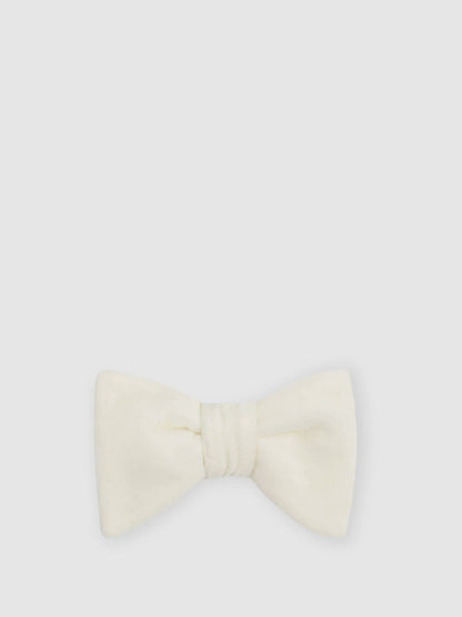 Reiss Velvet Bow Tie in Ivory
