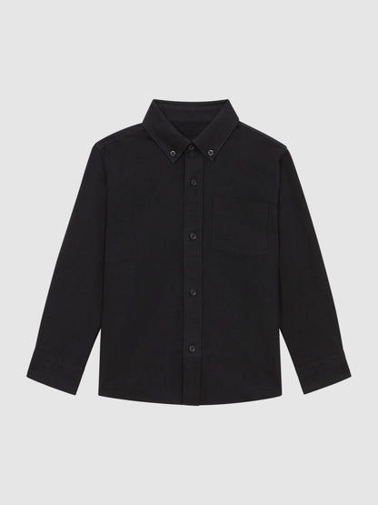 Reiss 3-9 yrs Button Down Oxford Shirt in Black