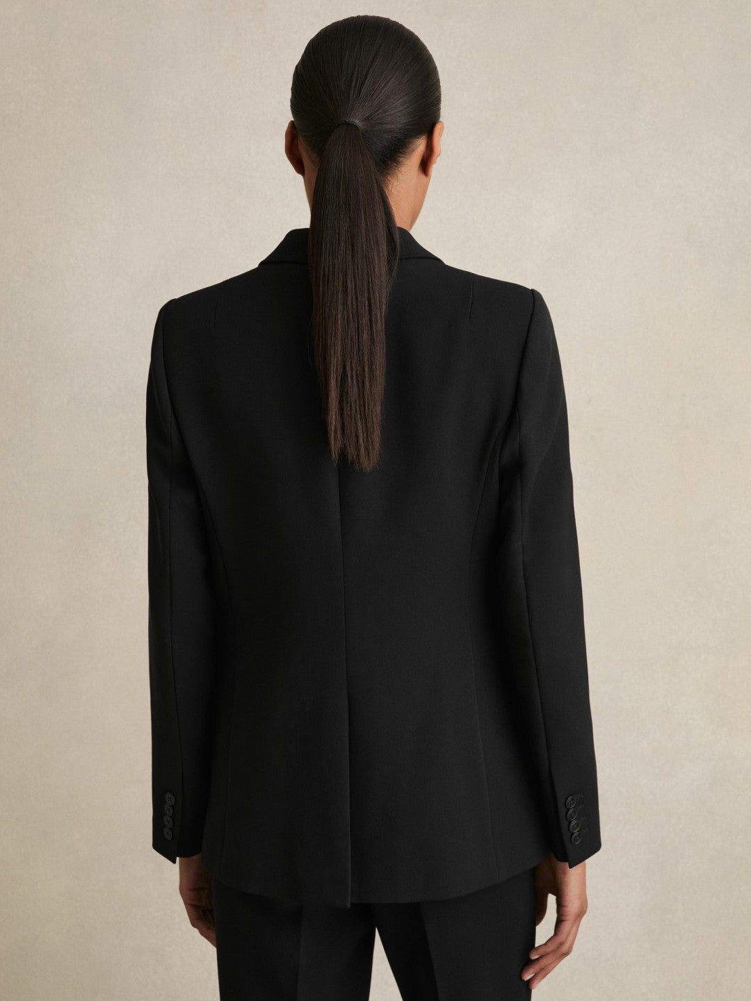 Reiss Tailored Single Breasted Suit Blazer in Black