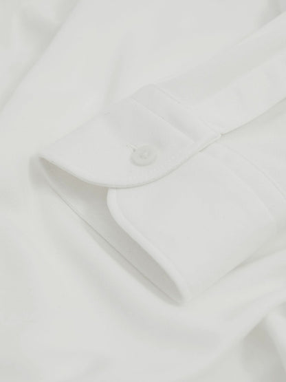 Reiss Modal Blend Cutaway Collar Shirt in White
