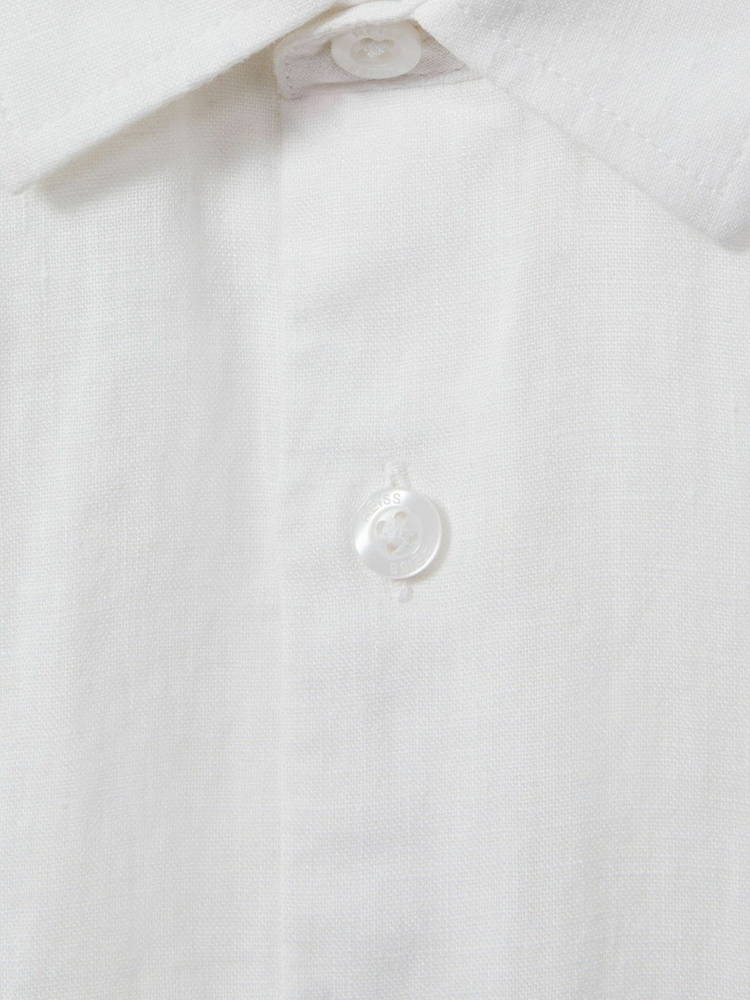 Reiss 3-9 yrs Short Sleeve Linen Shirt in White