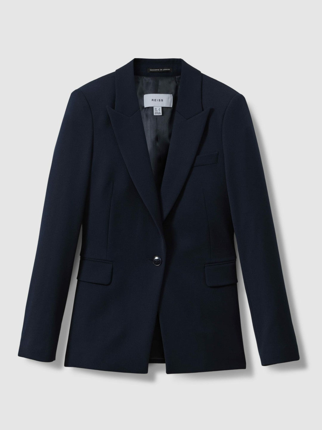 Reiss Petite Tailored Single Breasted Suit Blazer in Navy