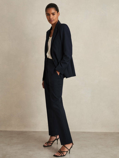 Reiss Petite Tailored Single Breasted Suit Blazer in Navy