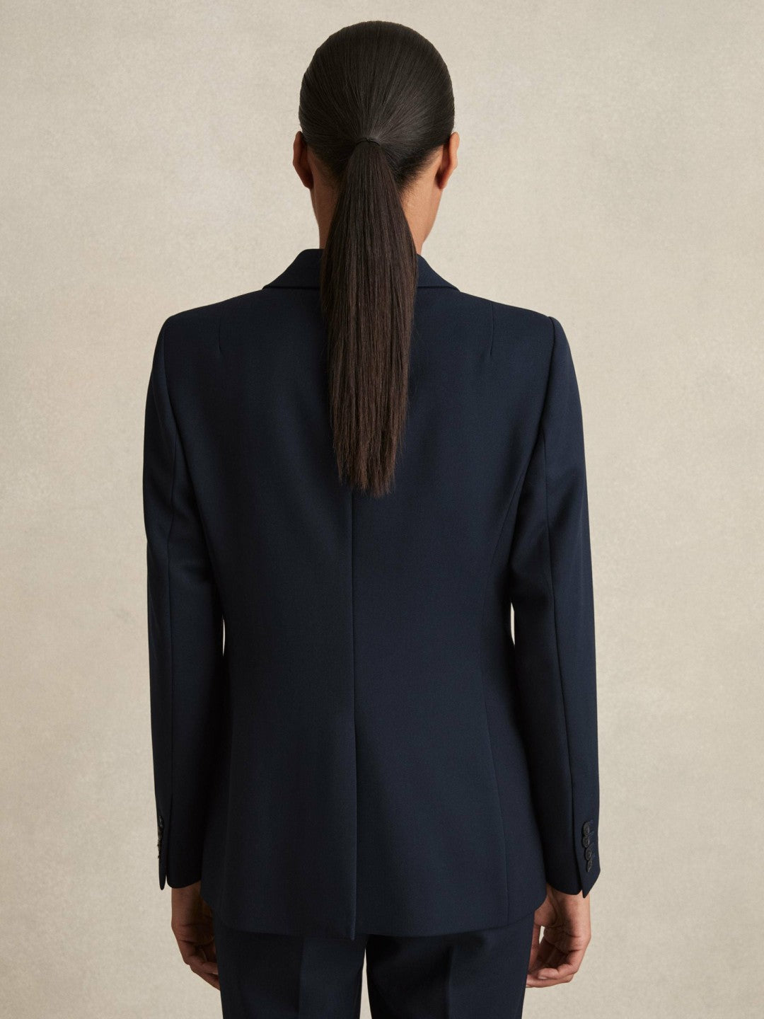 Reiss Petite Tailored Single Breasted Suit Blazer in Navy