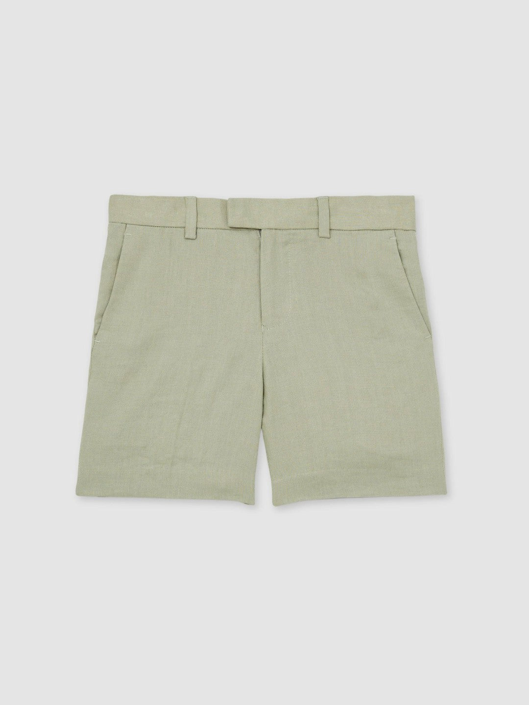 Reiss 13-14 yrs Slim Fit Linen Adjustable Trousers in Apple