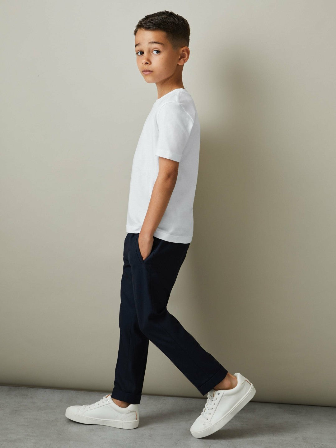 Reiss 9-13 yrs Three Pack Of Crew Neck T-Shirts in White