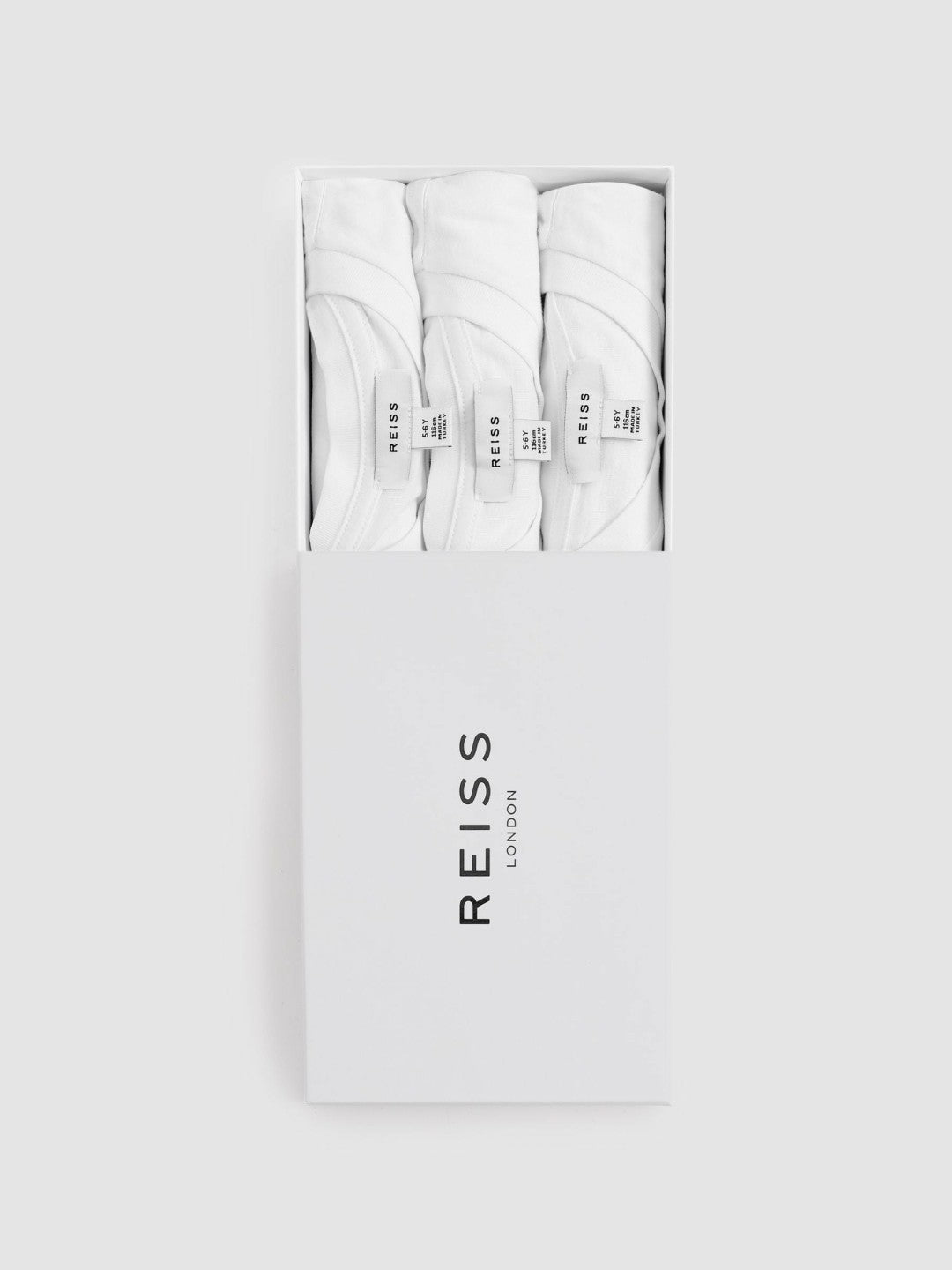 Reiss 3-9 yrs Three Pack Of Crew Neck T-Shirts in White